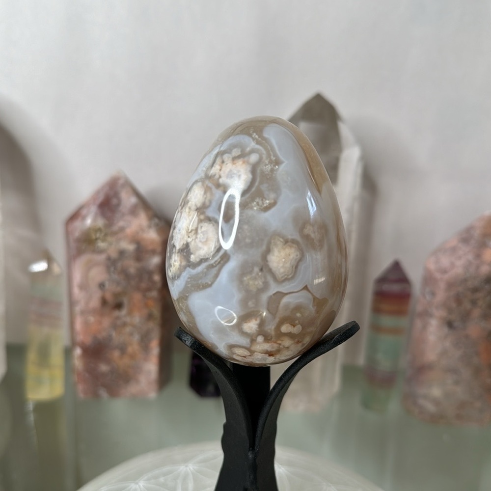 Flower Agate Egg FE01